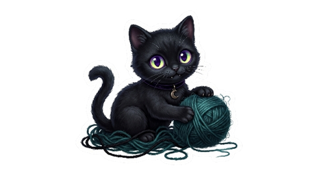 Melacabre maskotu — siyah kedi